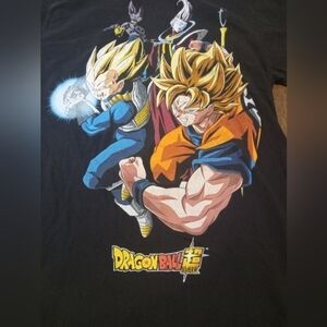 Men's DragonBall Z Super Goku Vegeta Whis Beerus Anime T Shirt Size S